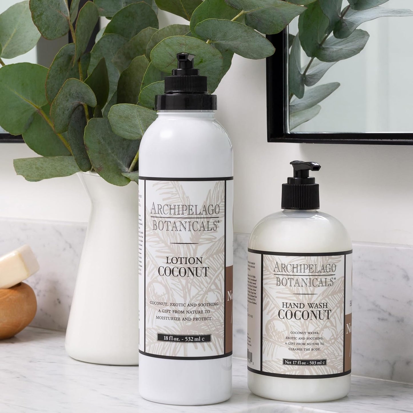 Archipelago Botanicals Coconut Moisturizer, Nourishing Coconut Body Lotion for Hydrated, Vibrant Skin, Paraben Free, Phthalate Free, 18 oz