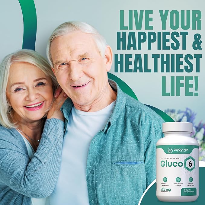 Gluco6 Herbal-Based Solution Supplement | 525mg 30 Powder Capsules - Plant Ingredients - Non GMO - Made in USA (30 Count (Pack of 3)