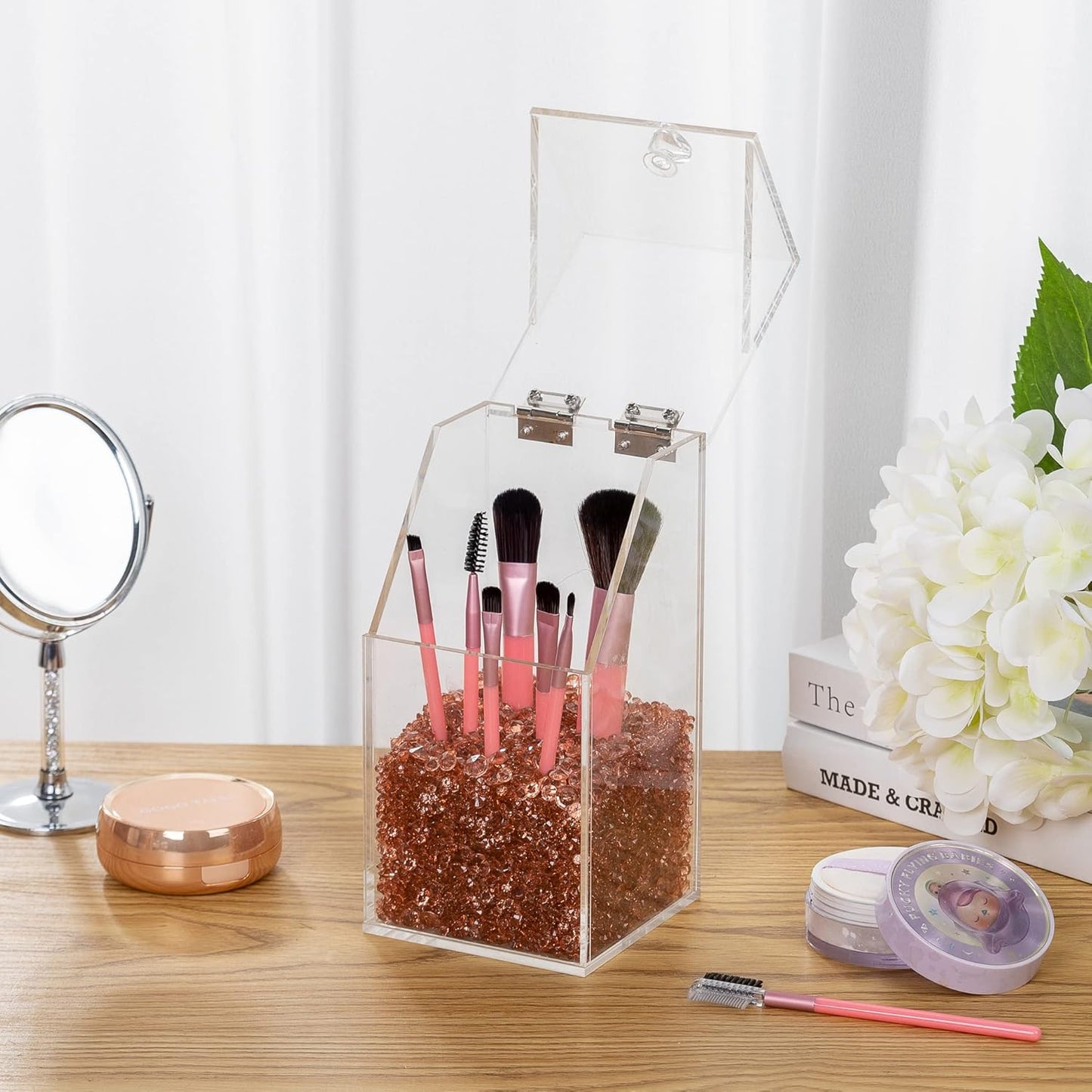 Vase Fillers for Centerpieces Home Deco,8700 Pieces Rose Gold Diamond Table Confetti,Fake Plastic Gems for Bridal Shower,Wedding & Party Decorations