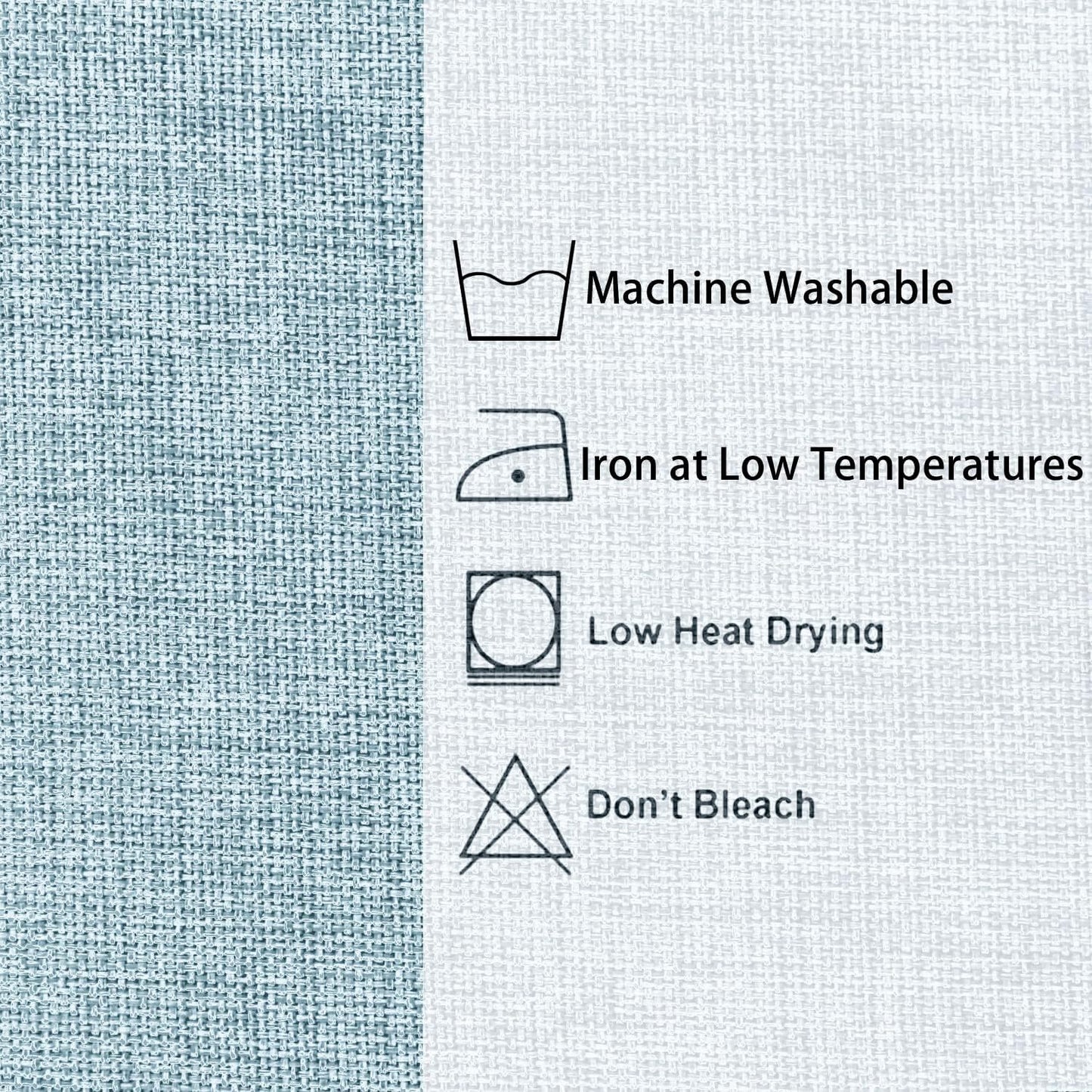 Hiasan 2 Pack Faux Linen Rectangle Tablecloth - Wrinkle and Stain Resistant Washable Table Cloth for Kitchen Dining Room Holiday Table Cover for Party Dinner, Lux Slate Blue, 70 x 108 Inch