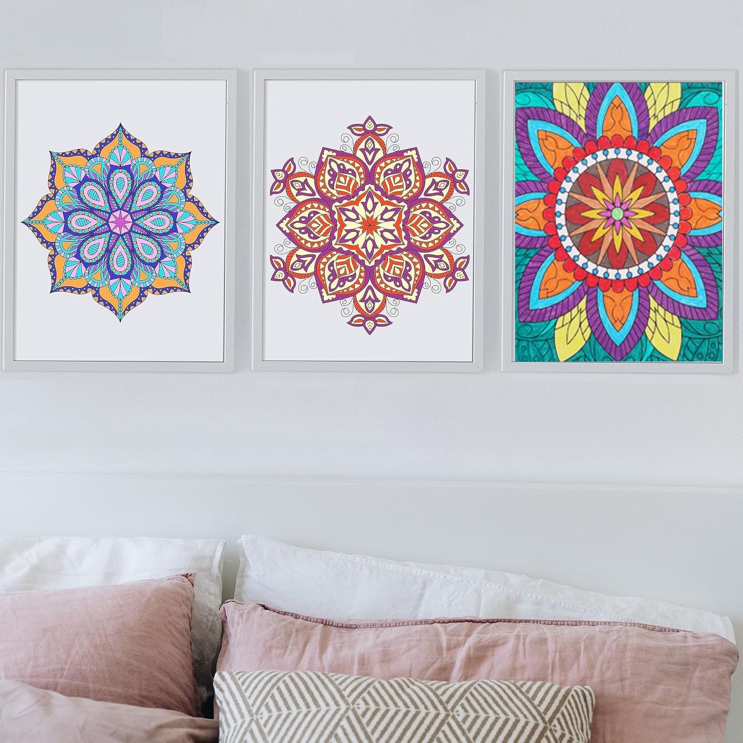 Bondream 3 Pack Adult Coloring Books,Flower,Mandalas &Animal Patterns and Designs for Adults Relaxation,Coloring Books for Women to Relax, Anxiety and Depression