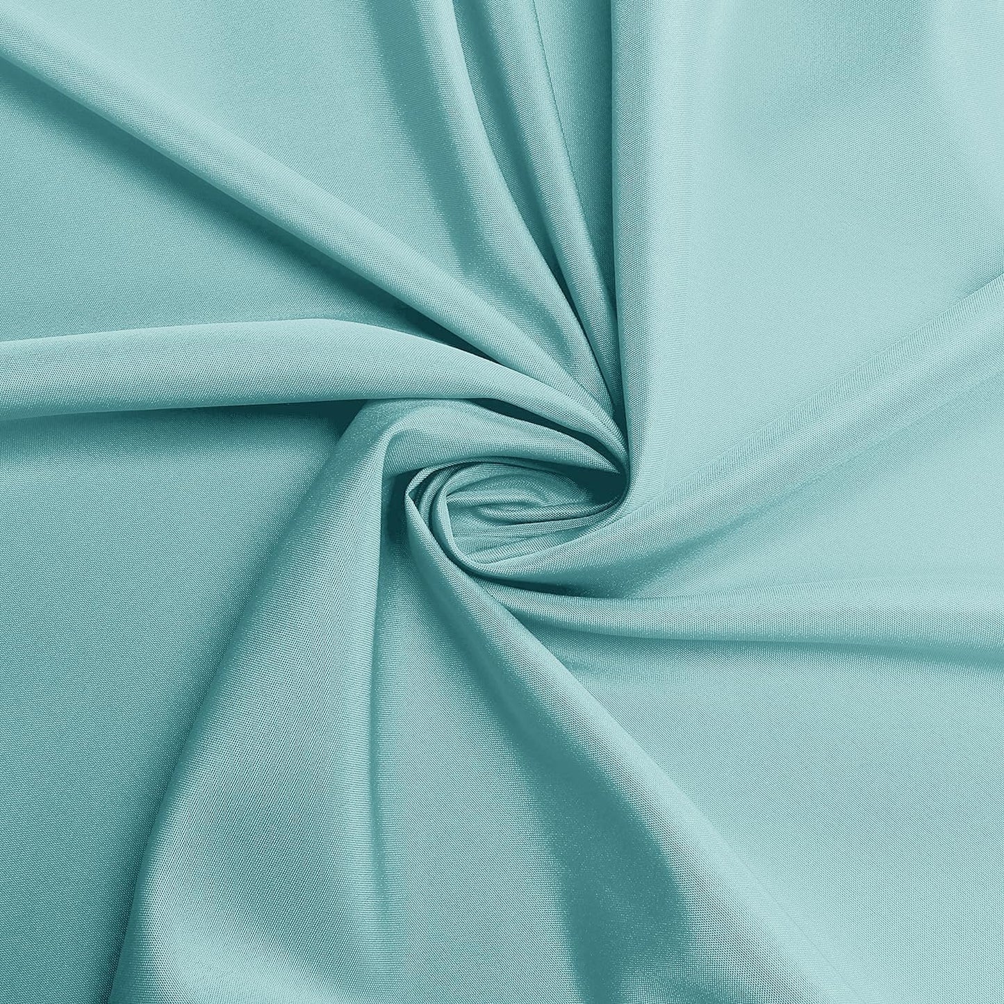 sancua Round Tablecloth - 60 Inch - Water Resistant Spill Proof Washable Polyester Table Cloth Decorative Fabric Table Cover for Dining Tables, Buffet Parties and Camping, Turquoise