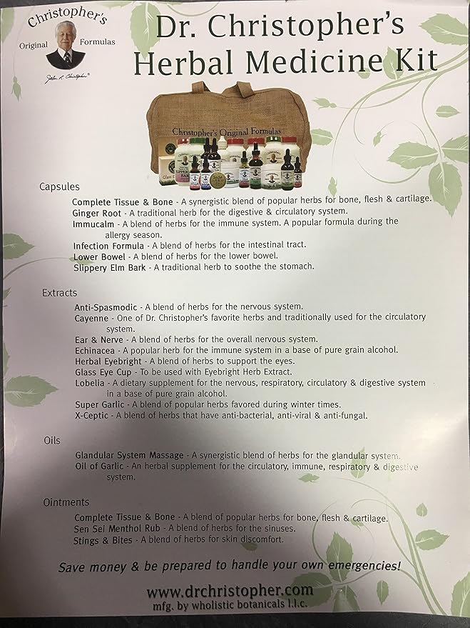 Christopher's Original Formulas Herbal Medicine Kit 1 ct.