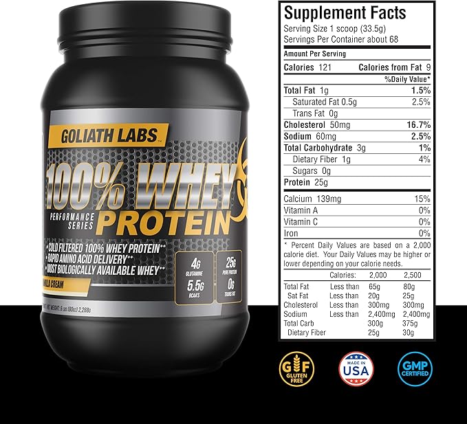 Goliath Labs 100% Whey Protein Powder 10 lb (Peanut Butter-Chocolate)