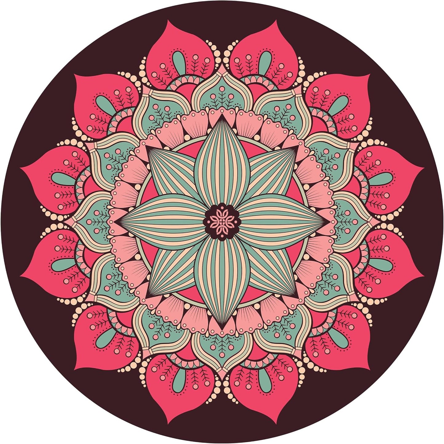 Pilates Mat Round Oversize Yoga Mat Suede Rubber Non-Slip Dia 140cm Exercise Mat Meditation Mat Workout Mat for Home Outdoor