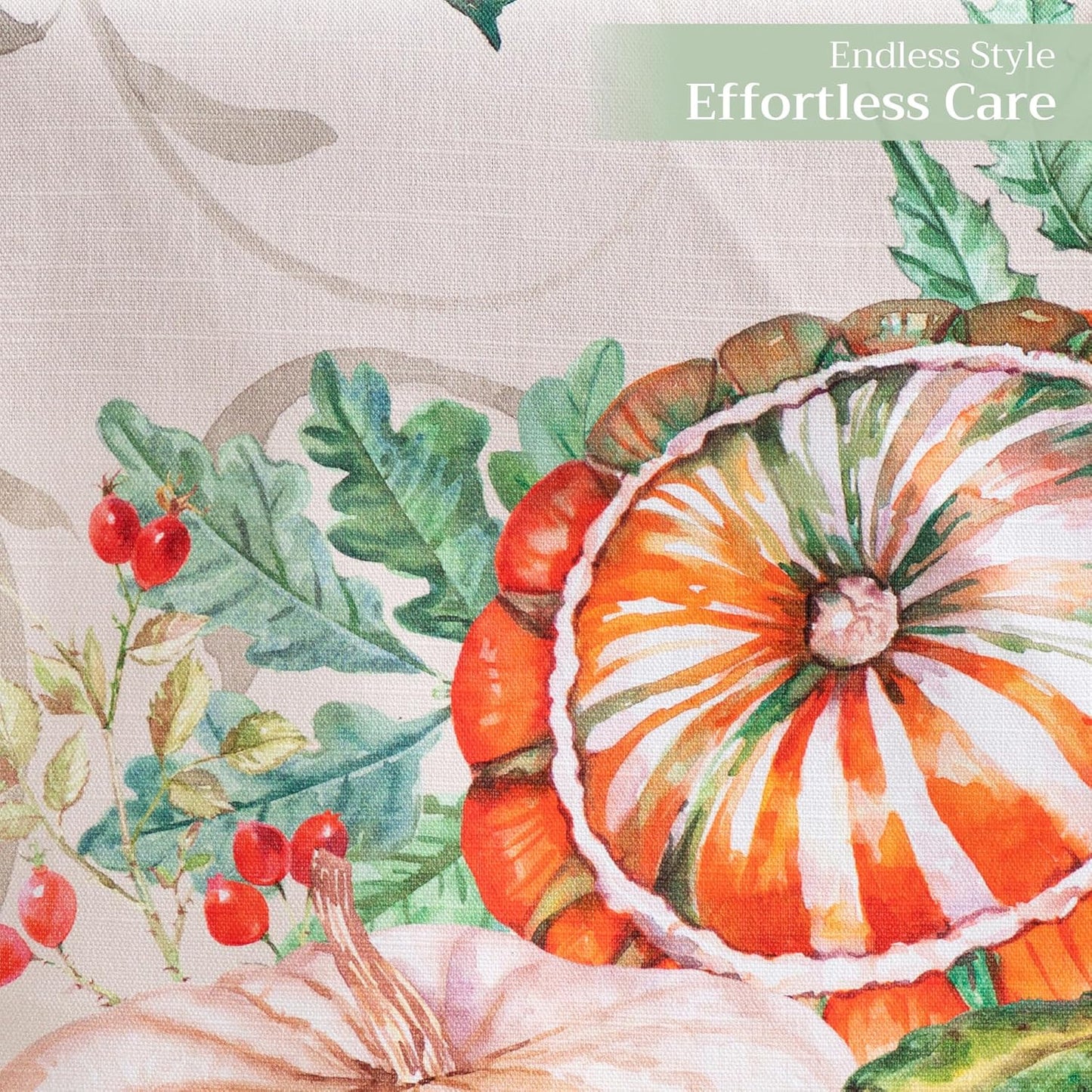 Maison d' Hermine Table Runner 100% Cotton Single Layer Table Runners 108 inches Long for Thanksgiving Christmas Decorations Home Kitchen Dining Party Wedding (Lumina, 14.5" x 108")