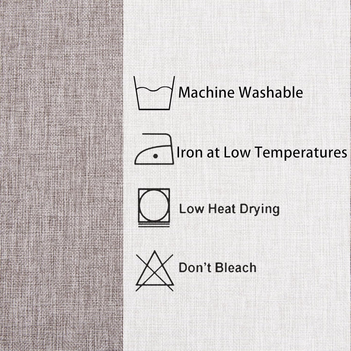 Hiasan Faux Linen Rectangle Tablecloth - Wrinkle and Stain Resistant Washable Table Cloth for Kitchen Dining Room Holiday Table Cover for Dinner, Stone, 60 x 140 Inch