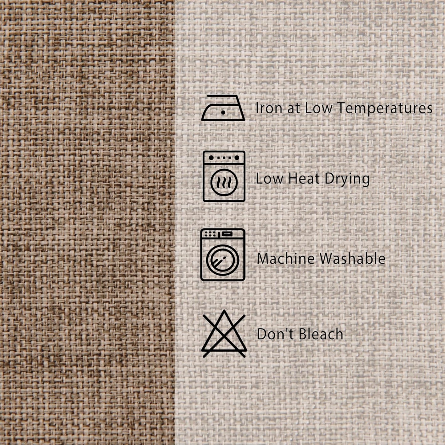 Hiasan Faux Linen Rectangle Tablecloth - Wrinkle and Stain Resistant Washable Table Cloth for Kitchen Dining Room Holiday Table Cover for Party Dinner, Khaki, 54 x 120 Inch