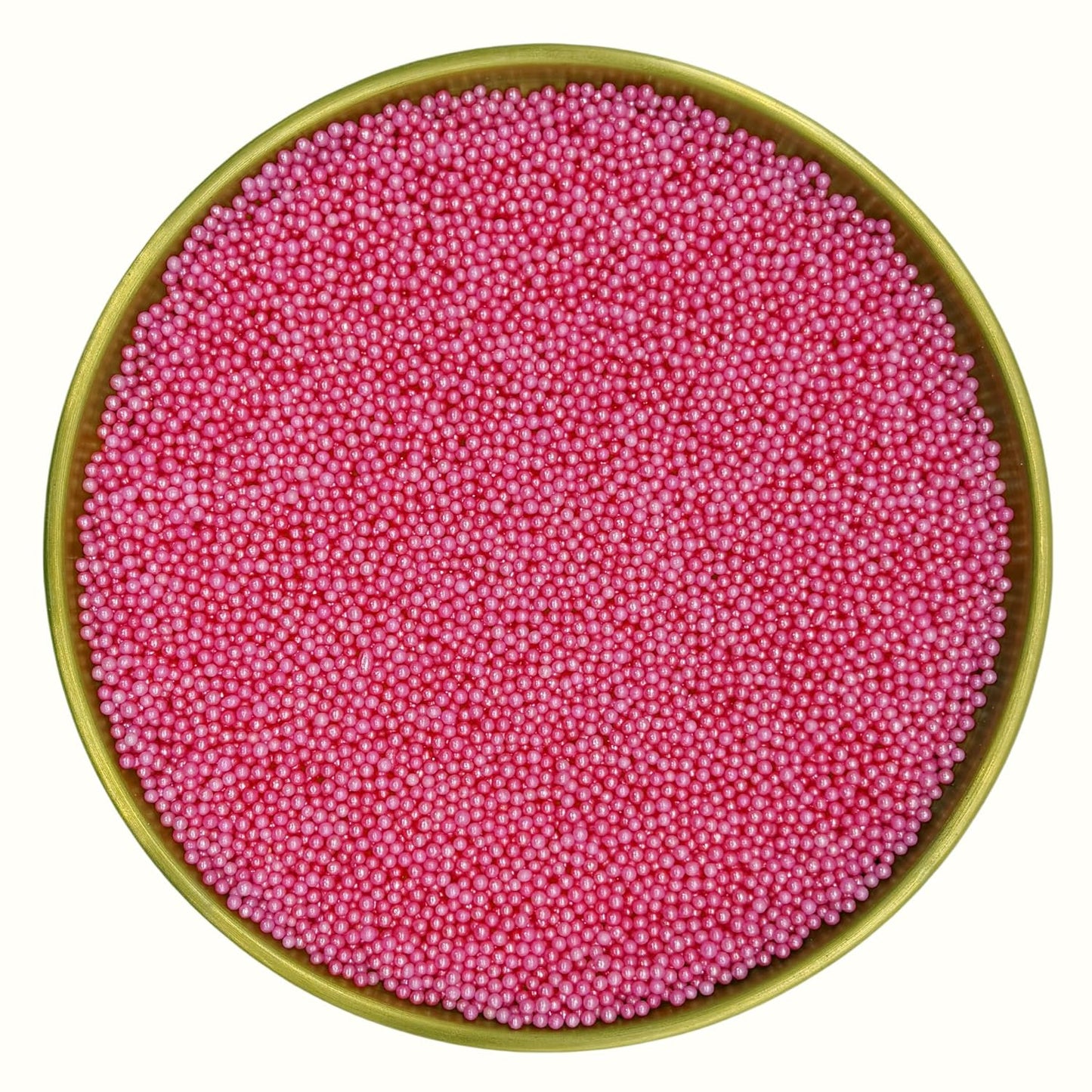 Dynastang 2mm Dark Pink Pearls Sprinkles Edible Pearls Cake Decorating Stars Cake Decorations Cupcake Toppers Cookie Decorating Perfect for Cakes, Cupcakes, Desserts Toppings 3OZ