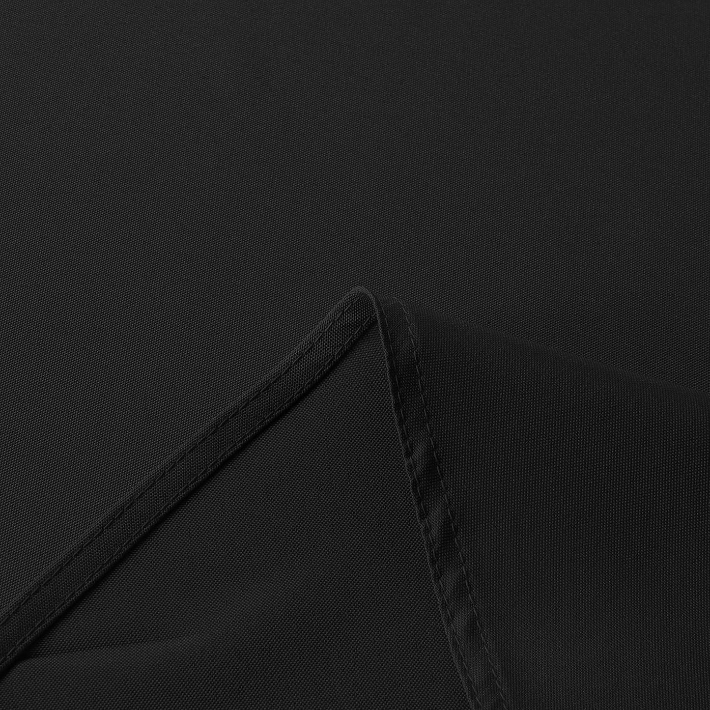 sancua Round Tablecloth - 80 Inch - Water Resistant Spill Proof Washable Polyester Table Cloth Decorative Fabric Table Cover for Dining Tables, Buffet Parties and Camping, Black