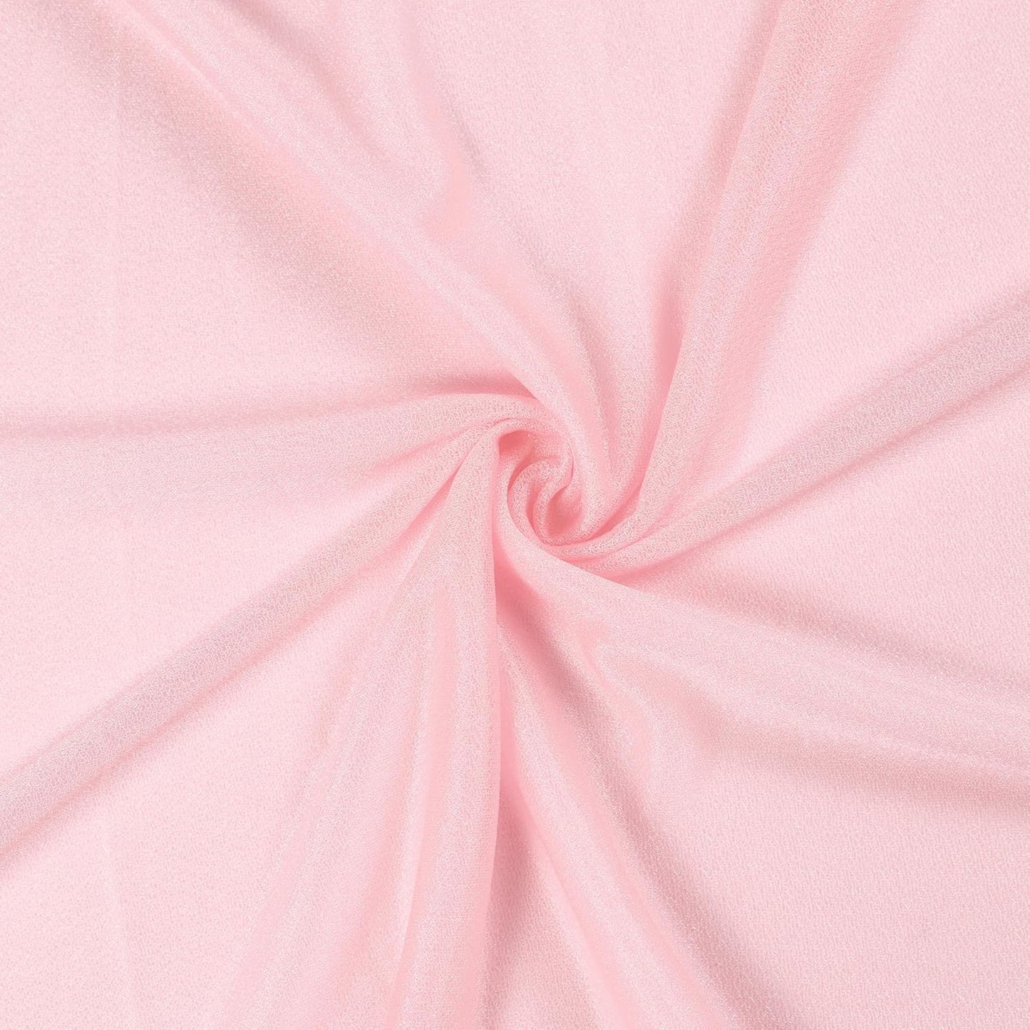 VDS Pack of 4 Panel (30 Inch X 20 Feet) Wedding Arch Draping Fabric Sheer Chiffon Fabric Drapery for Wedding Ceremony Reception Swag Backdrop Canopy Chuppah ARBO Altars Decoration (Blush Pink)