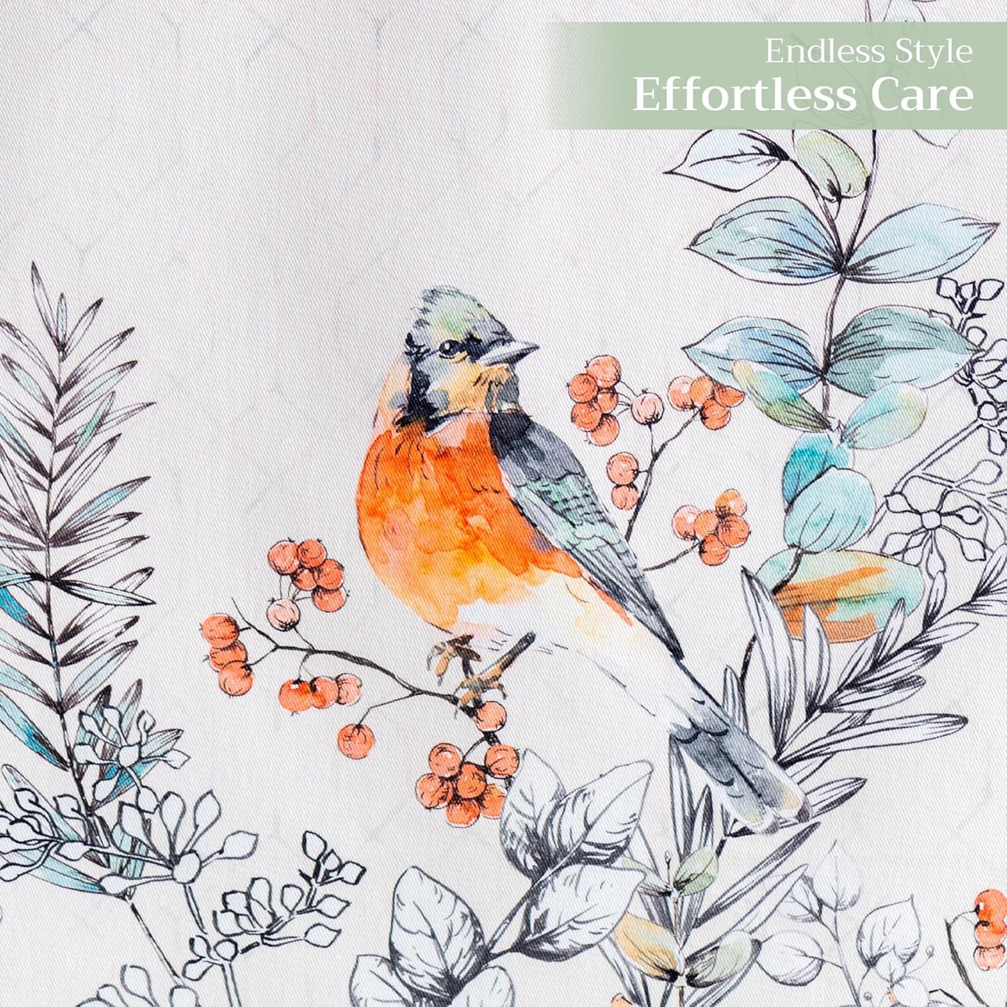 Maison d' Hermine Table Runner 100% Cotton Double Layer Table Runners 108 inches Long for Thanksgiving Christmas Decorations Home Kitchen Dining Party Wedding (Whitish Shabby Chique, 14.5" x 108")