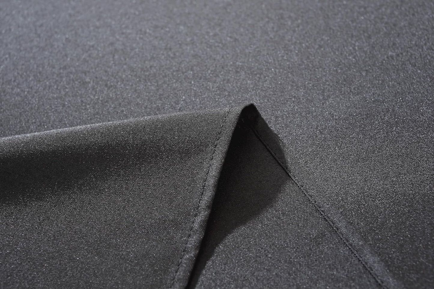 Craft And Party Rectangle Tablecloth - 60 x 84 Inch Black Tablecloth, Polyester Fabric Washable for Home, Party, Wedding or Restaurant Use