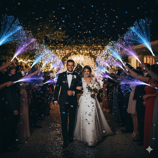 Magical Wedding Grand Exits: Why LED Fiber Optic Wands are the New Must-Have
