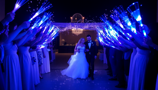 Dazzle Your Wedding Exit with LED Fiber Optic Wands: A Safer, Brighter Alternative to Sparklers