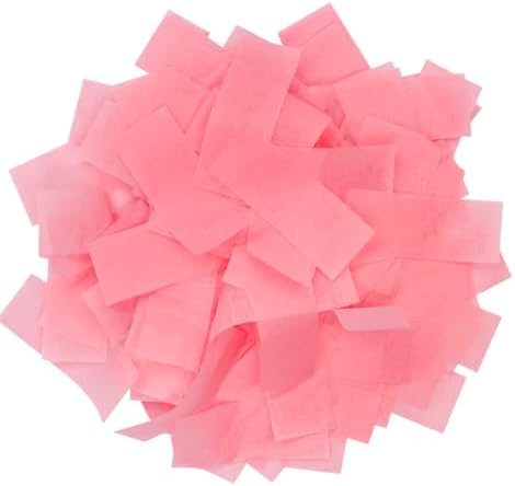 Baby Pink Color Biodegradable Confetti - Rectangular Flame-Resistant and Slow-Falling Tissue Paper Confetti for Cannon and Launcher use – Best for Celebrations - 1 lb, 16 oz