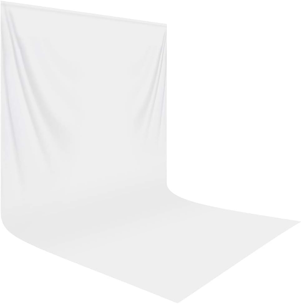HEMMOTOP White Photo Backdrop Background, 10x20 ft White Screen for Photography, Seamless Photography Backdrops Backgrounds for Photo Video Recording (Backdrop only)