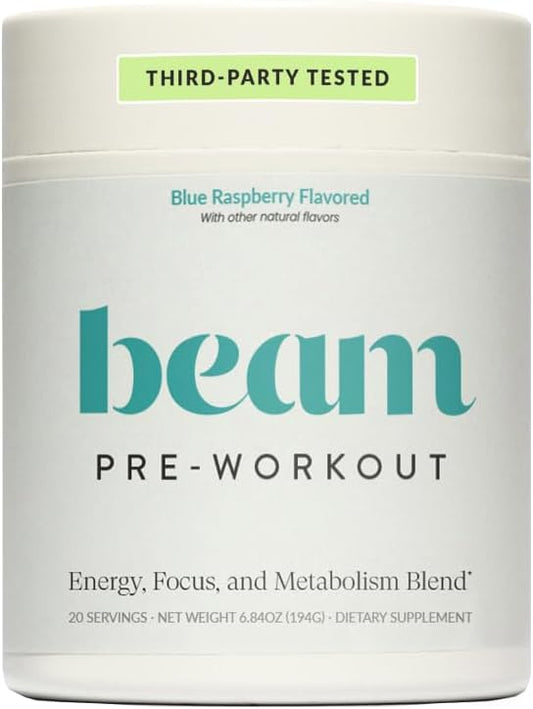 Beam Pre Workout Powder for Energy, Focus & Endurance – Natural Caffeine from PurCaf, Cognizin, Electrolytes, L-Citrulline, Beta-Alanine, L-Theanine – No Crash, Jitter-Free, 20 Servings