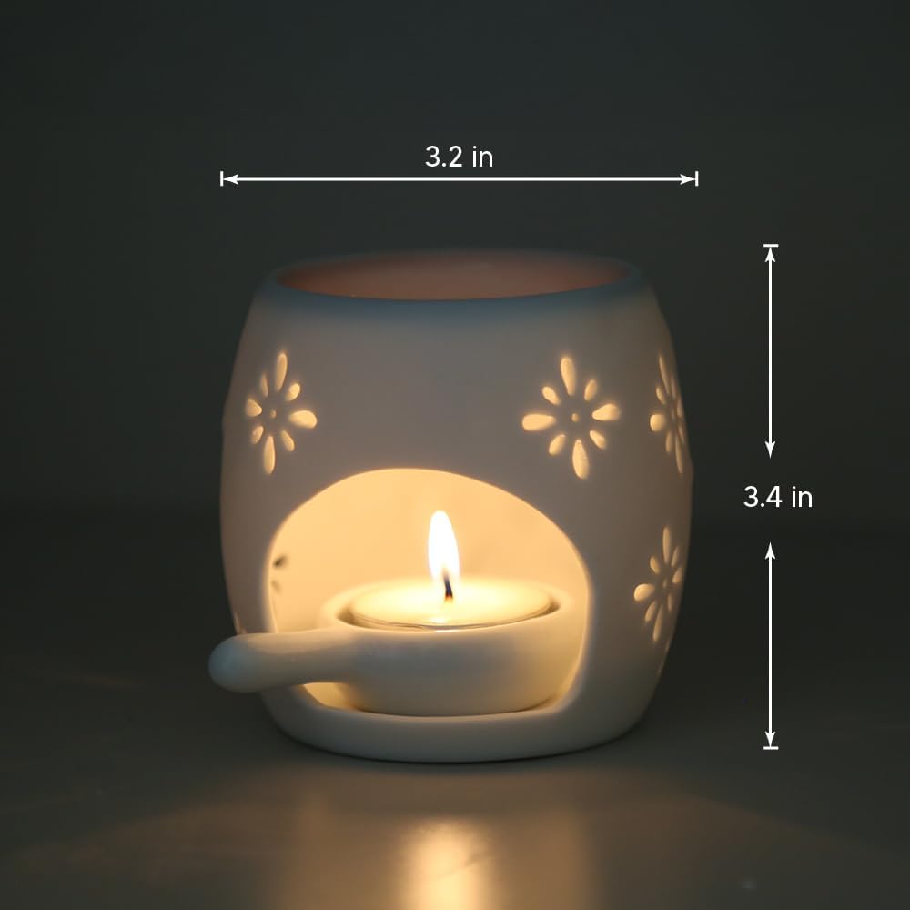 10-Pack Aromatherapy Wax Melts, Two Scent Combo | Wax Warmer & 8 Tealights Included | 90g (3.17 oz) per Pack | Eco-Friendly Soy Wax, 8 Scents (Cotton & Ocean Breeze) (Coconut & Sandalwood)