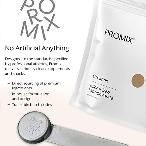 ProMix Nutrition Creatine Monohydrate Powder, Unflavored - 5g of Micronized Creatine per Serving - Increase Muscle Gain, Strength & Power & Supports Recovery - 180 Servings