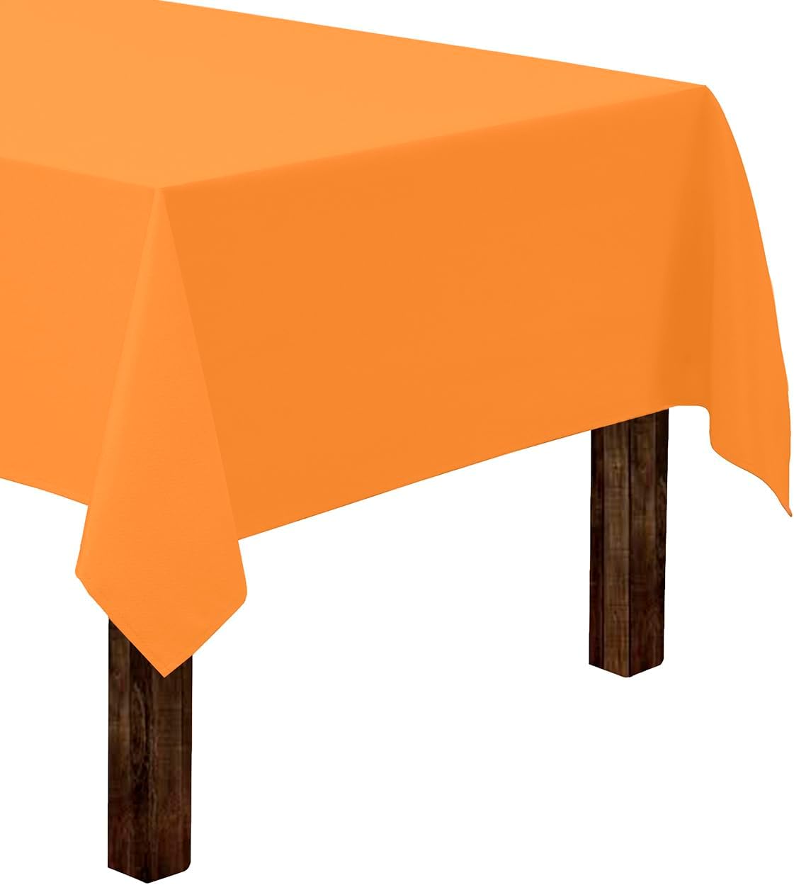 Gee Di Moda Rectangle Tablecloth - 60 x 102 Inch Orange Table Cloth for 6 Foot Rectangle Table - Heavy Duty Washable Fabric - for 6 Ft Buffet Table, Holiday Party, Dinner, Wedding & Baby Shower