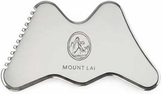 Mount Lai The Vitality Qi Stainless Steel Gua Sha Contour Tool - Face & Body Guasha Tools for Self-Care, Sculpting, Puffiness Relief & Muscle Tension Massage