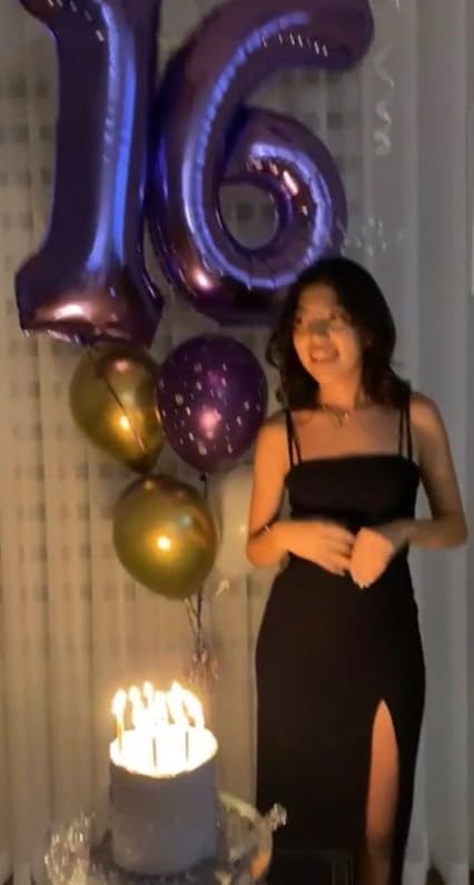 Jumbo Purple Number 6 Balloon 40 Inch, Boy Girl 6th Birthday Supplies, Foil Helium 6 16 26 46 60 66 76 86 96 Birthday Giant Balloon, Mylar Purple Number Balloons Anniversary Decorations