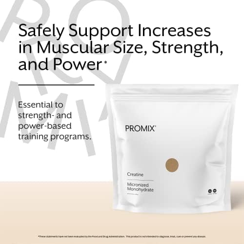 ProMix Nutrition Creatine Monohydrate Powder, Unflavored - 5g of Micronized Creatine per Serving - Increase Muscle Gain, Strength & Power & Supports Recovery - 180 Servings