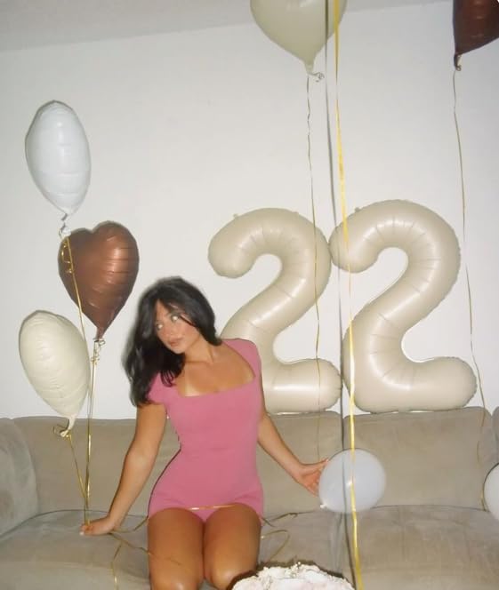 40 Inch Big Cream White Number 22 Balloon Birthday Decoration, Numbers 22 Helium Balloons 22 Celebration, Boy Girl Baby Anniversary Party Graduations Supplies Decorations