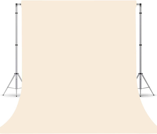 Cream Photography Backdrop for Photoshoot, Photo Backdrop Curtain, Perfect Cream Backdrops for Party Portrait Photoshoots Video Studio 10FTx10FT