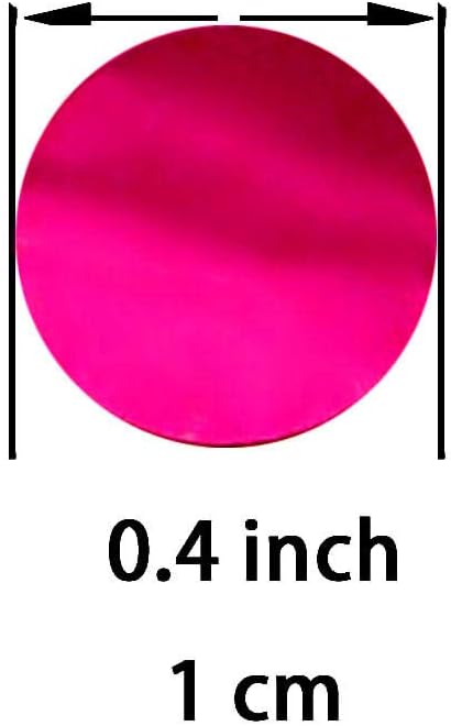 Hot Pink Foil Metallic Round Table Decor - Circle Dots Mylar Scatter Confetti for Wedding, Bachelorette, Baby Shower & Girls Birthday Parties - 60g