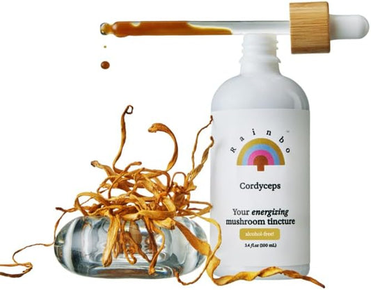 Cordyceps Mushroom Tincture - Alcohol Free - Dual Extract Mushroom Supplement - Immune Support, Energy, Liquid Cordyceps Supplement, Vegan, Non GMO, 3.4 fl oz