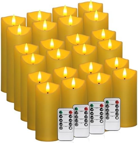 24 Packs of flameless LED Candles with timers and Flashing Battery Operation for Halloween, Christmas and Wedding decoration96 (24pack)