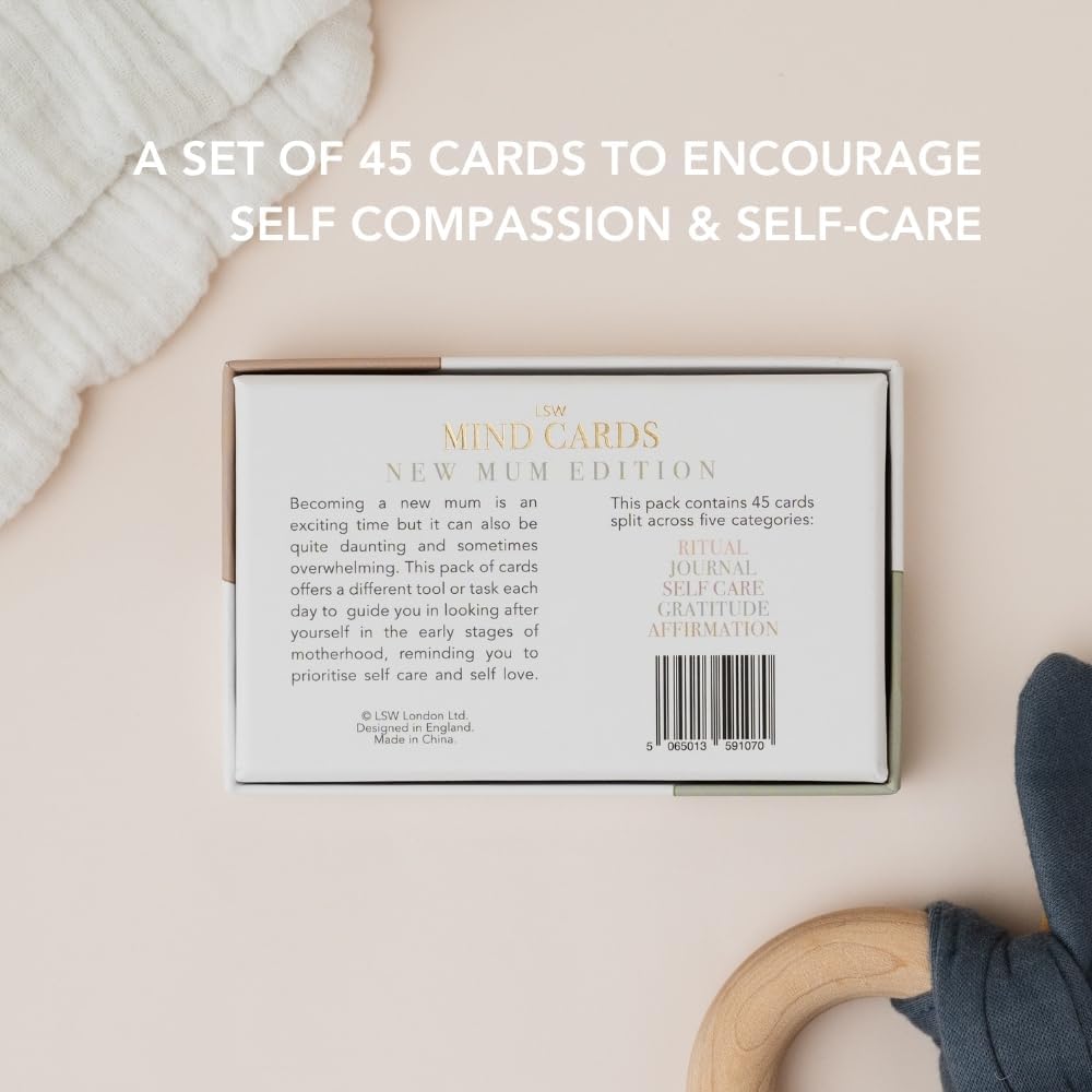 Mind Cards New Mum Edition 45 Mindfulness Cards for Women Postpartum Self Care Survival Kit Perfect for New Mom
