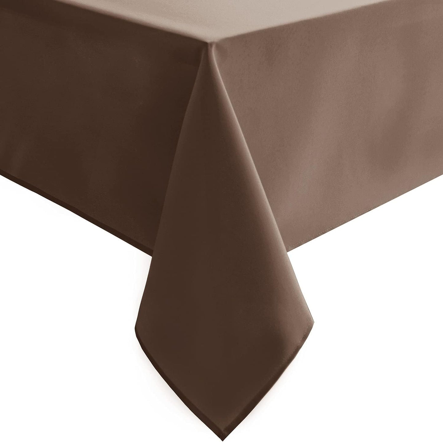 Hiasan Tan Rectangle Tablecloth - Waterproof Washable Polyester Fabric Table Cloth for Buffect Dining Birthday Party Wedding, 60 x 140 Inch