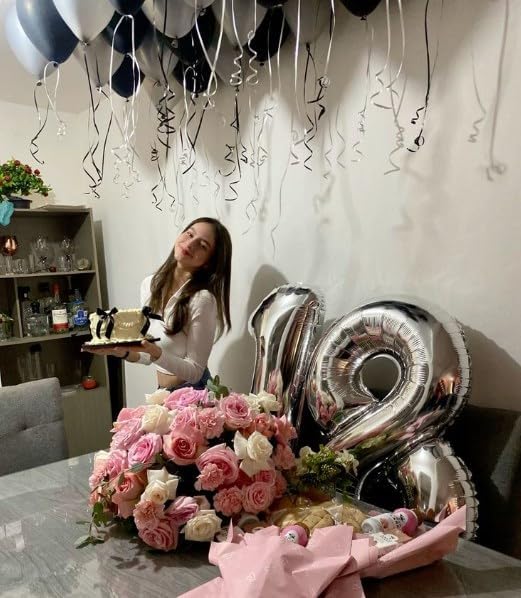 Silver Number 1 Balloon 40 inch, Number 1 Birthday Balloon for Boy Girl, Silver Foil One Balloon for 1st 10 11 12 16 18 Birthday Party, Anniversary Celebration Number Balloons Decorations