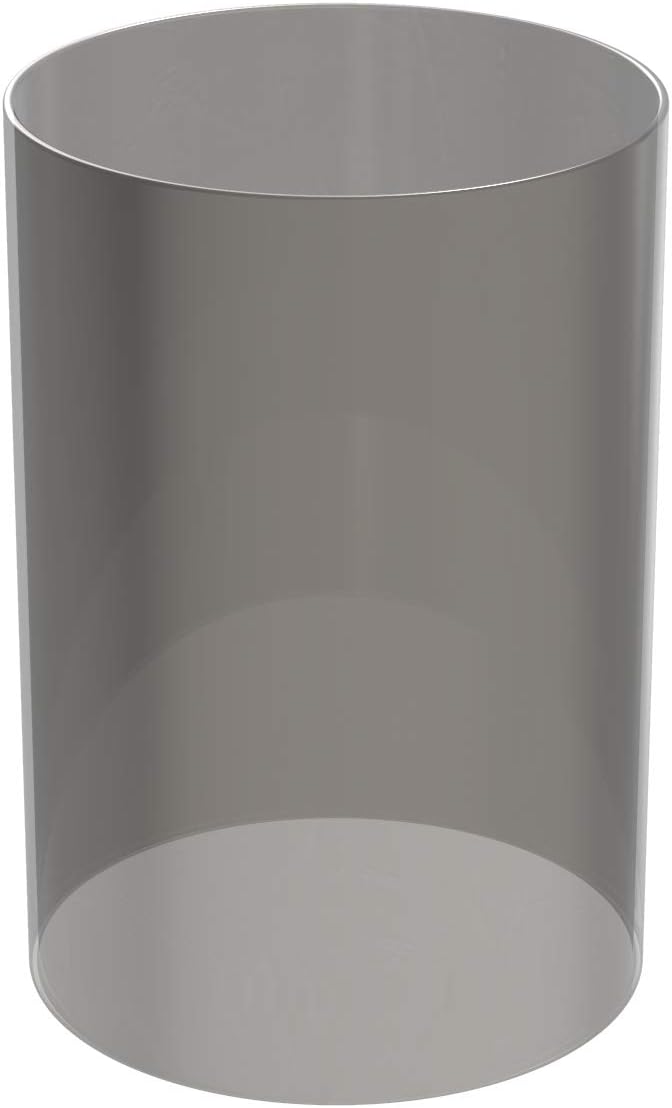 Electroplated Glass Hurricane Mirror Effect Cylinder Candle Holder Bottomless Glass Sleeve Lamp Shade Replacement (Grey,3.5X8)