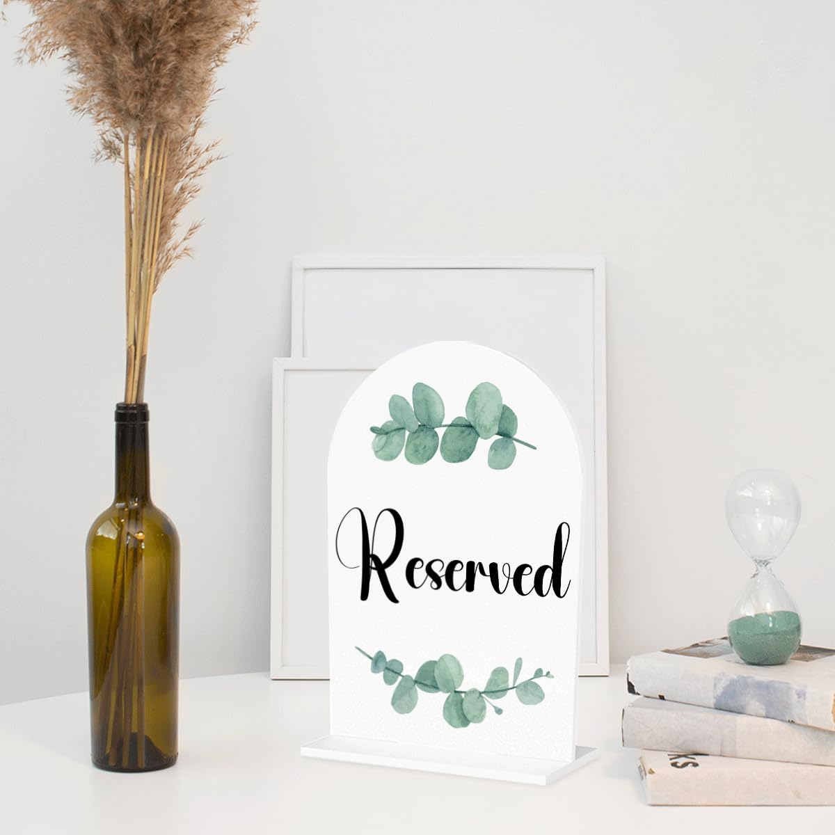 The Drinks are on Us Sign, Wedding Engagement Bridal Shower Party Decor for Reception Ceremony, Open Bar Signs, Weddings Table White Acrylic Sign