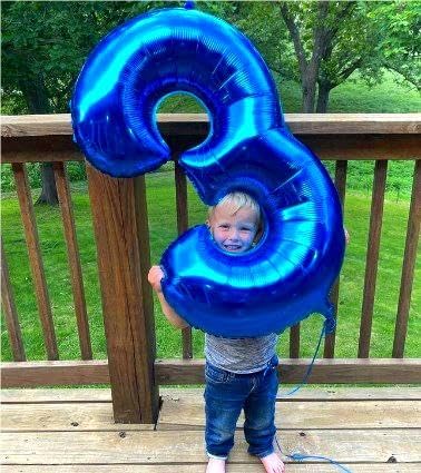 Navy Blue Jumbo Number 30 Balloon 40 Inch, Boy Girl 30 Birthday Supplies, Foil Helium 30 Birthday Giant Balloon, Mylar Blue Number Balloons Anniversary Decorations