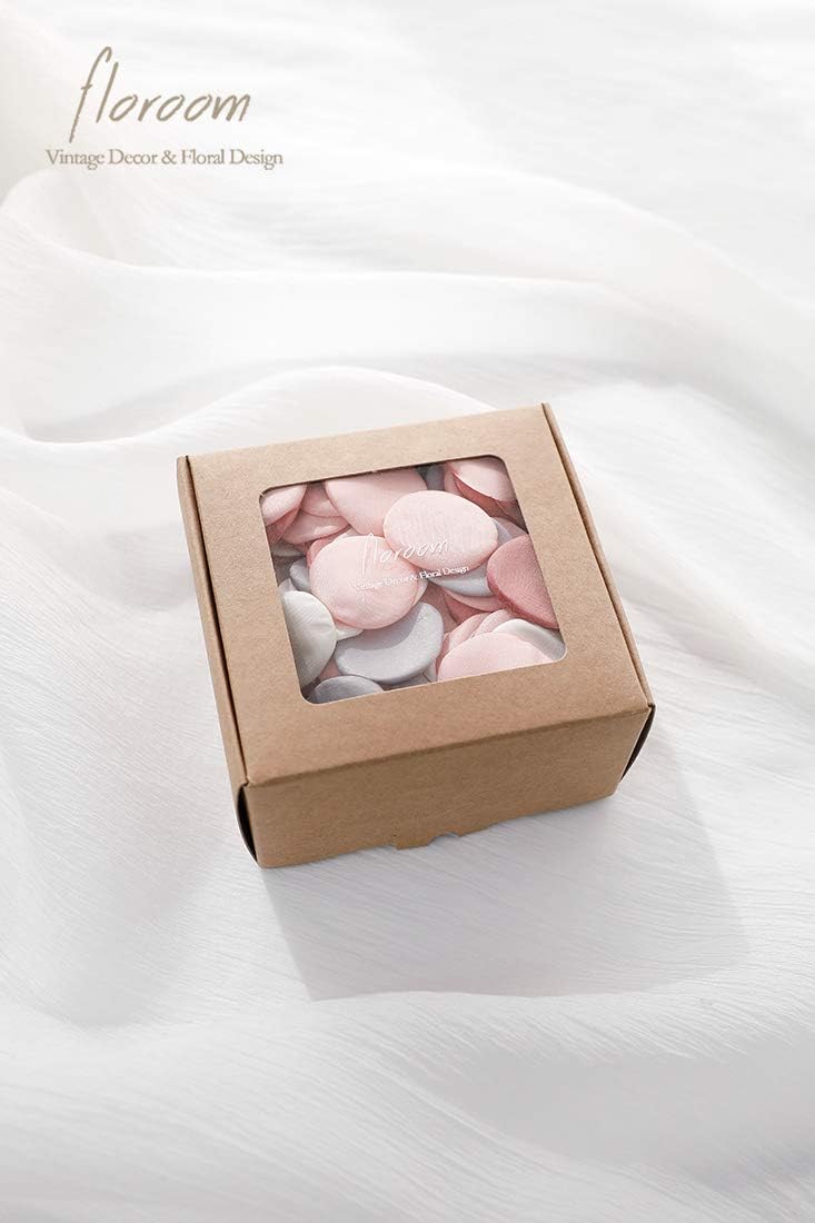 Floroom 300pcs Rose Petals Artificial Faux Silk Flower Petals for Wedding Flower Girl Basket Aisle Scatter Cake Sweetheart Table Centerpieces Party Confetti Bridal Shower Romantic Night Decoration