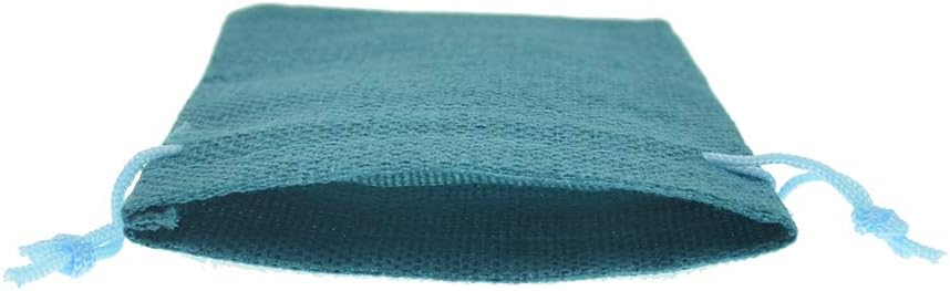20pcs Burlap Bags with Drawstring, 5x7 Inch Jute Sacks Jewelry Candy Pouch Christmas Wedding Party Favor Gift Bags (Peacock Blue)