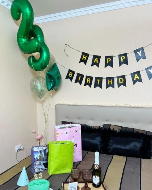 40 Inch Green 23 32 Large Number Balloon, 23 32 Green Birthday Party Decorations, Number 23 32 Foil Balloons for Anniversary Party Graduations Celebration Supplies