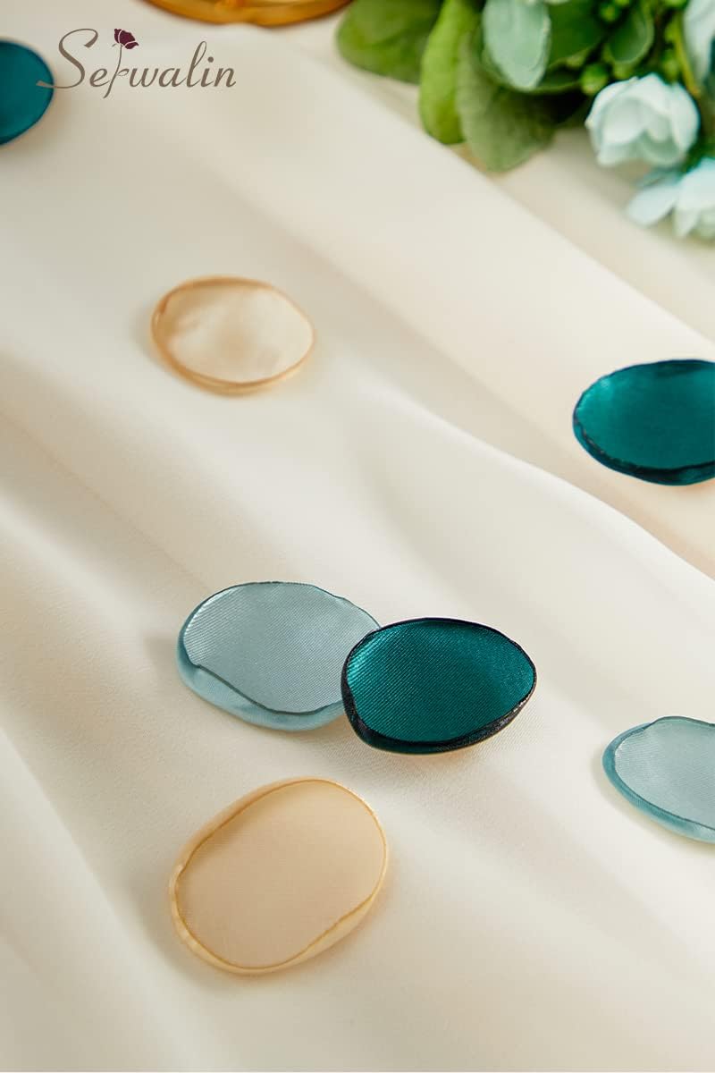 Serwalin 500Pcs Silk Rose Petals for Wedding Vintage Green Flower Girl Petals for Aisle, Basket, Table Decor (3 Color Mixes)