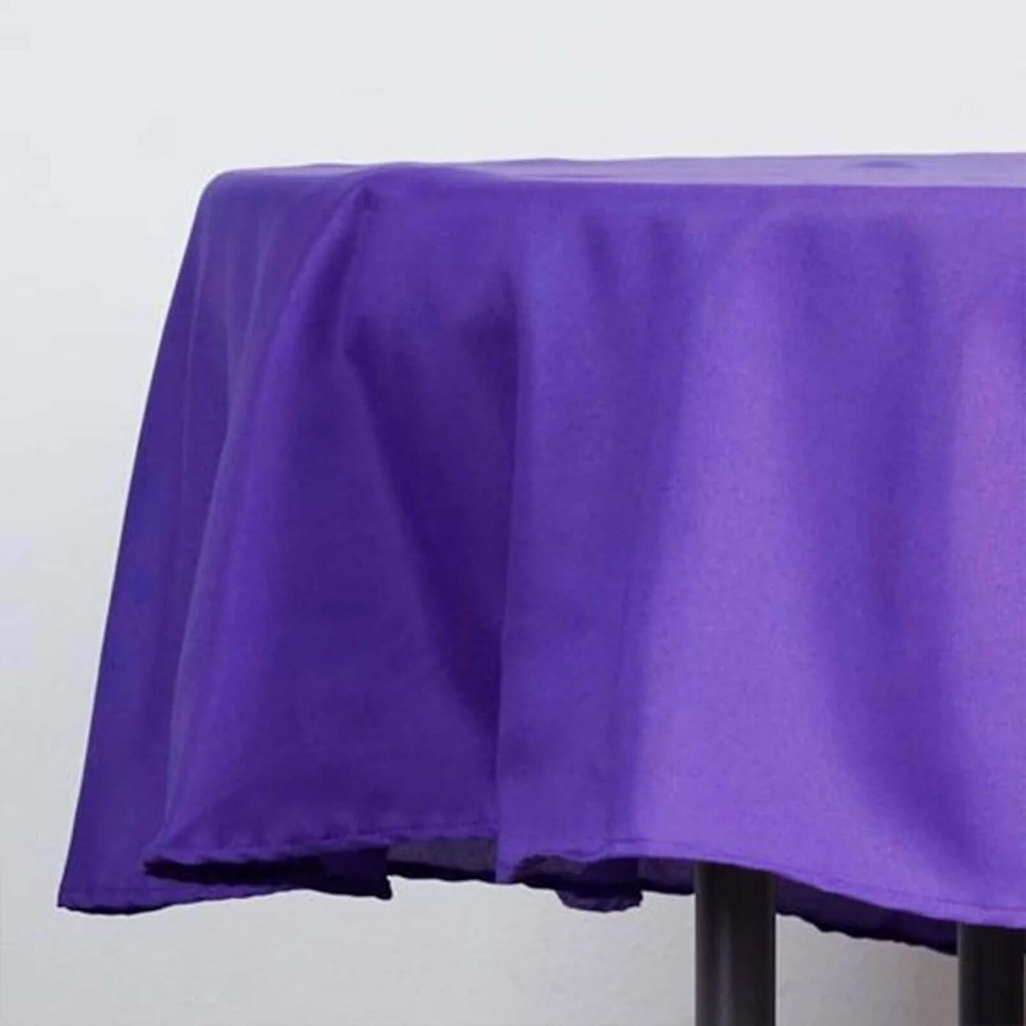 Efavormart Round Tablecloth, 90 Inch Stain & Wrinkle Resistant Washable Table Cloth, Decorative Polyester Fabric Table Cover for Banquet, Wedding, Dining- Purple