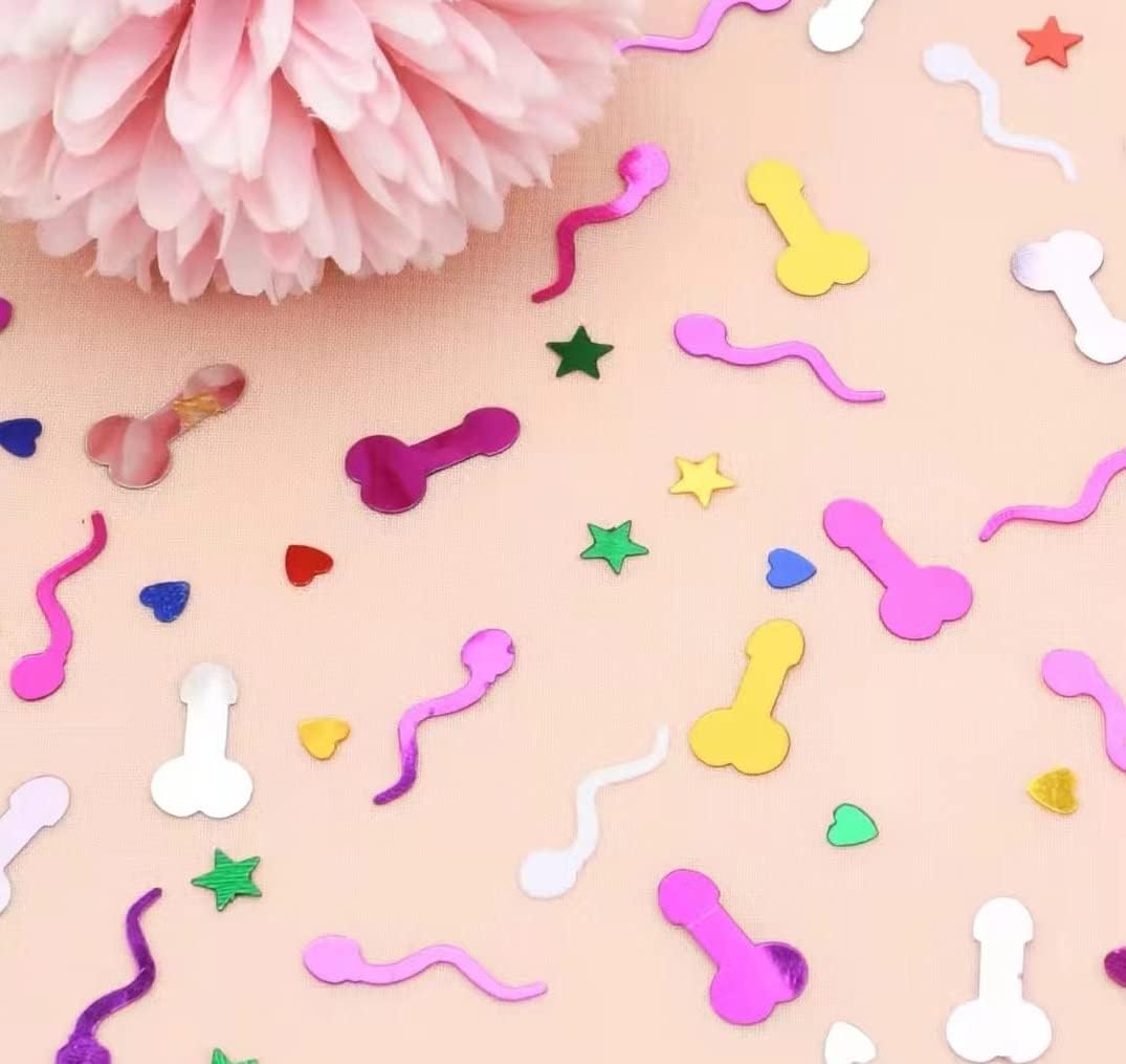 Bachelorette Party Decorations - Naughty Glitter Confetti, 3500Pcs Table Decoration for Valentine's Day, Wedding, Engagement Supplies