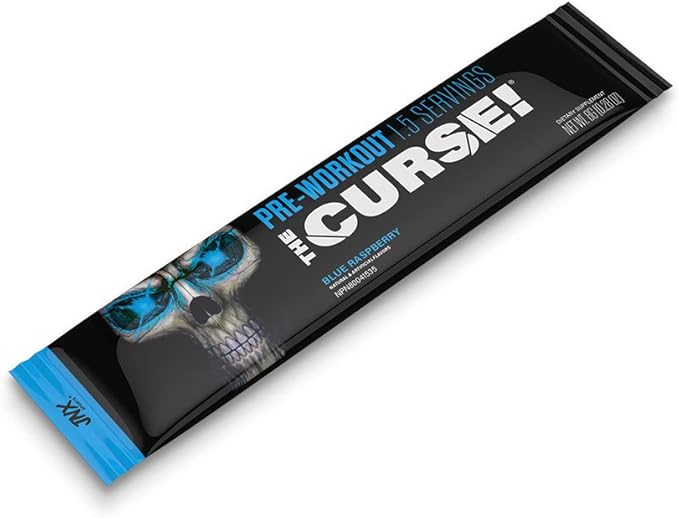 JNX SPORTS The Curse! Pre Workout Powder for Men & Women, Caffeine, Beta-Alanine, Creatine, L-Citrulline, Sample Variety Pack, 5X 8g Samples – Boost Energy, Strength & Focus