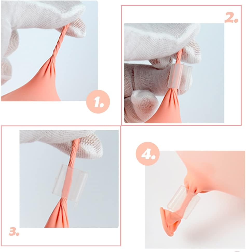 200 Pcs Balloons Mouth Clamp Transparent Balloon Closure the V-shaped Balloon Clip Plastic Balloon Tying Tools for Quickly Knotting and Sealing Balloons【Large capacity packaging】