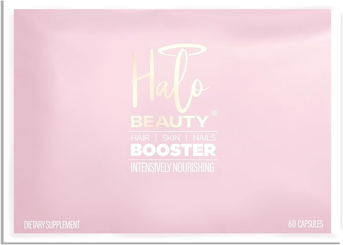 Halo Beauty Hair, Skin & Nails Refill Pack - 60 Capsule Vegan Biotin, Collagen & Keratin Supplement - Visibly Thicker Hair, Radiant Skin & Stronger Nails