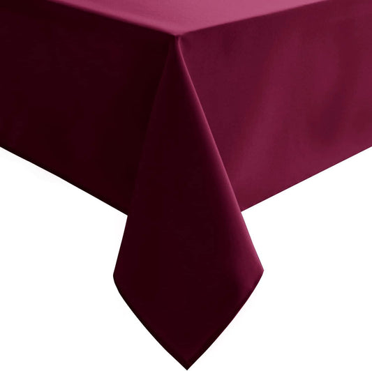 Hiasan Burgundy Rectangle Tablecloth - Waterproof and Spillproof Washable Fabric Table Cloth for Dining Room Kitchen Party and Outdoor, 30 x 60 Inch