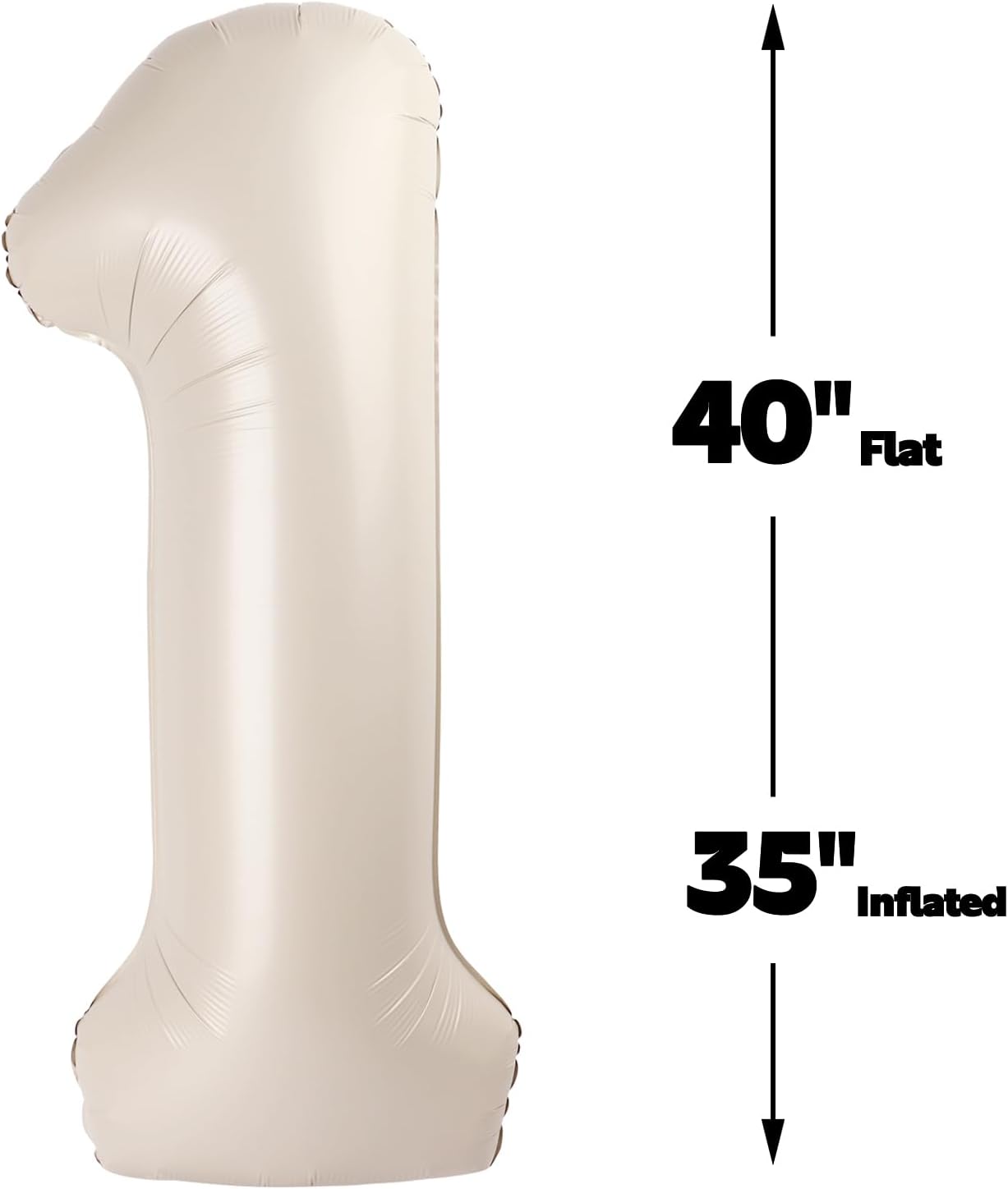 40 Inch Big Cream White 19 91 Balloon Number, Jumbo Giant Happy 19th 91 Birthday Party Decorations, Large 19 Mylar Foil Anniversary Birthday Party Engagement Decorations